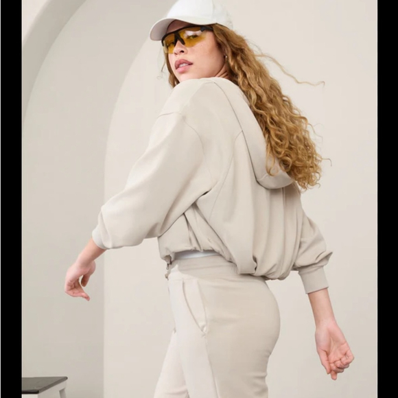 Athleta seasoft bubble hem hoodie size xs color abalone - Picture 3 of 5